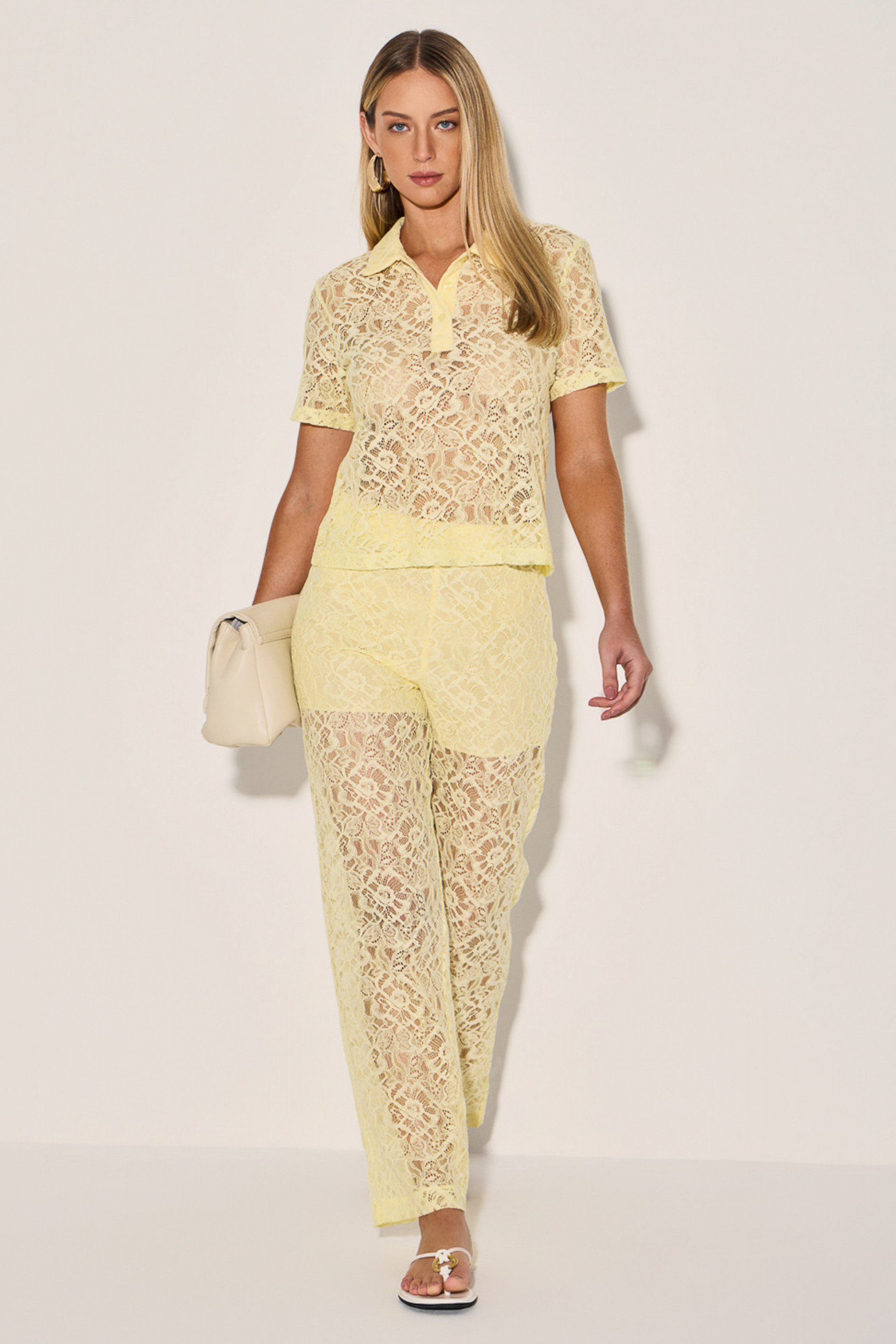 Calça Renda Lira Amarelo