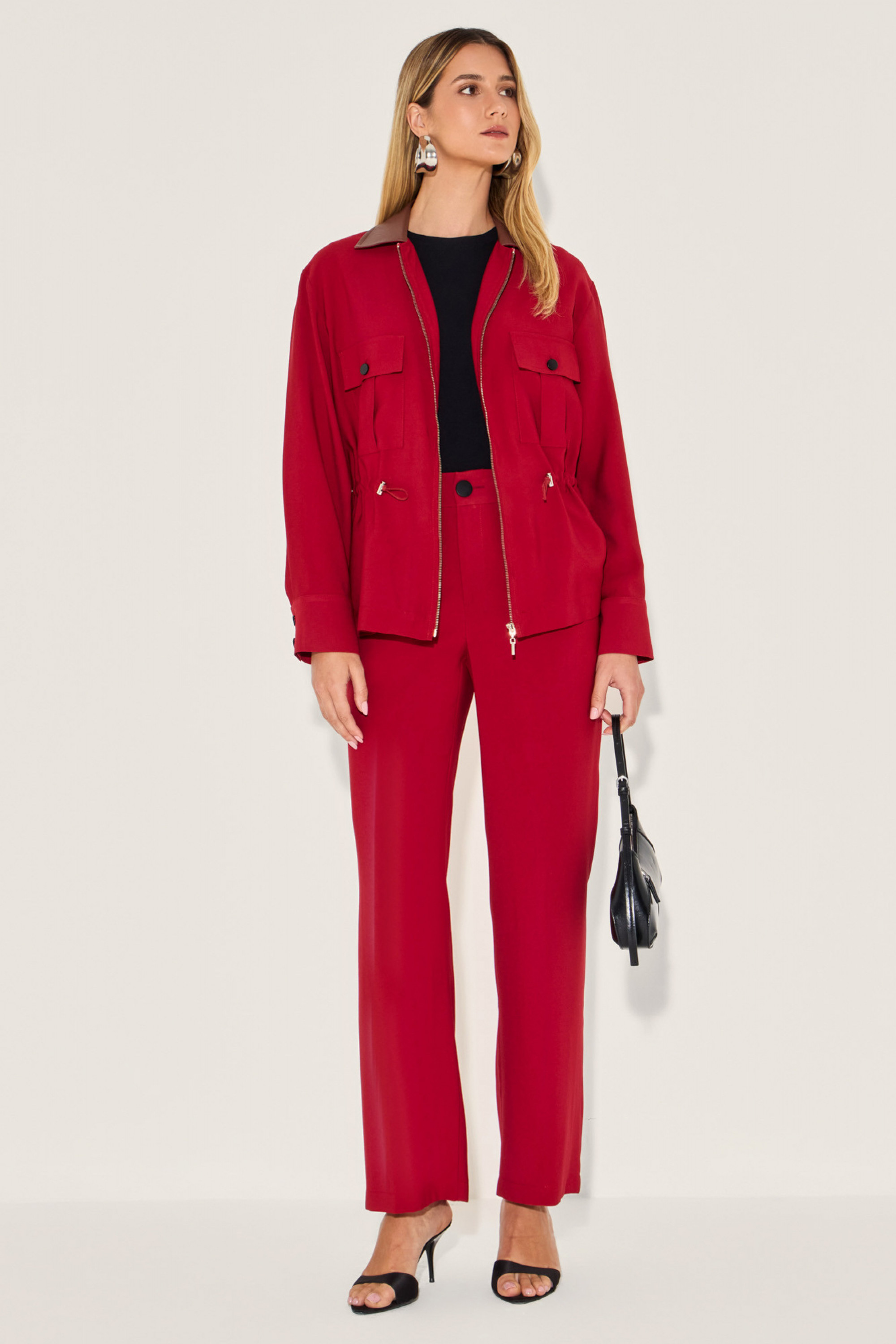 Calça Alfaiataria Irene Vermelho