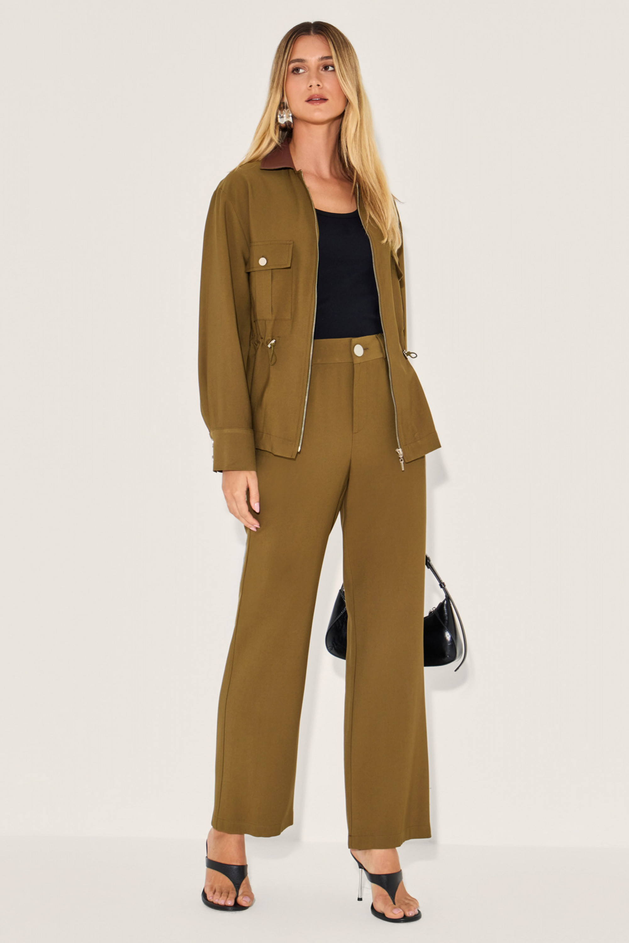Calça Alfaiataria Irene Verde Musgo