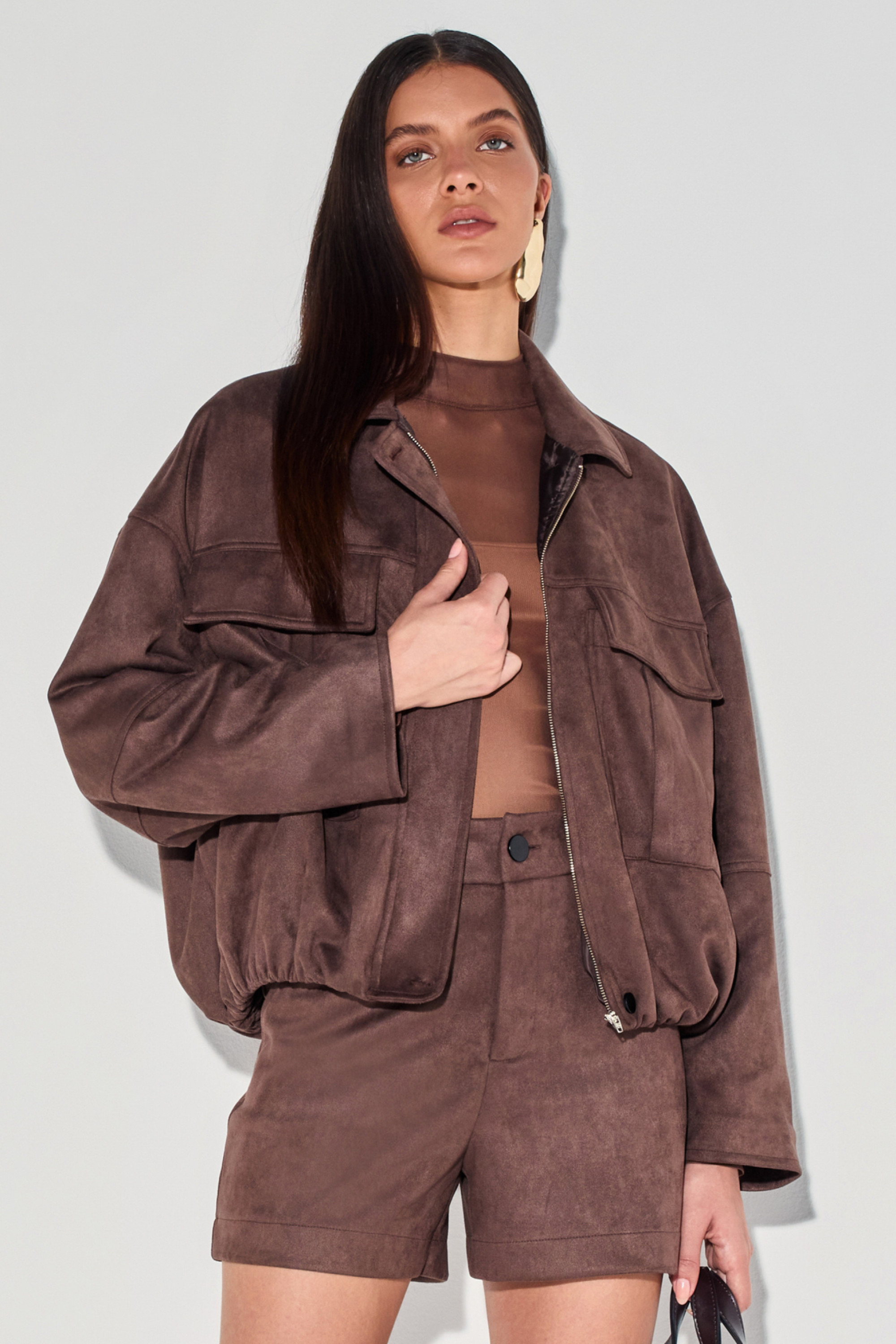 Jaqueta Suede Belinda Chocolate