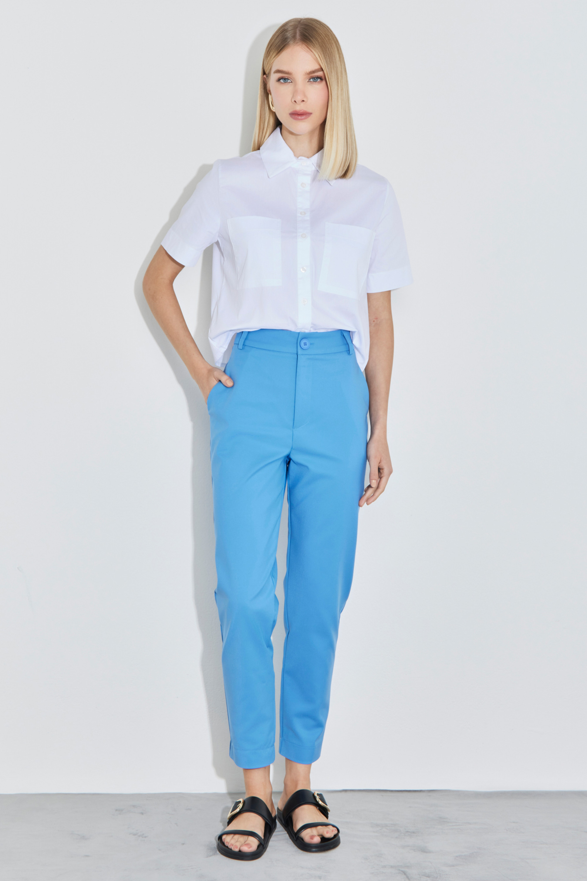 Calça Cotton Nyna Azul