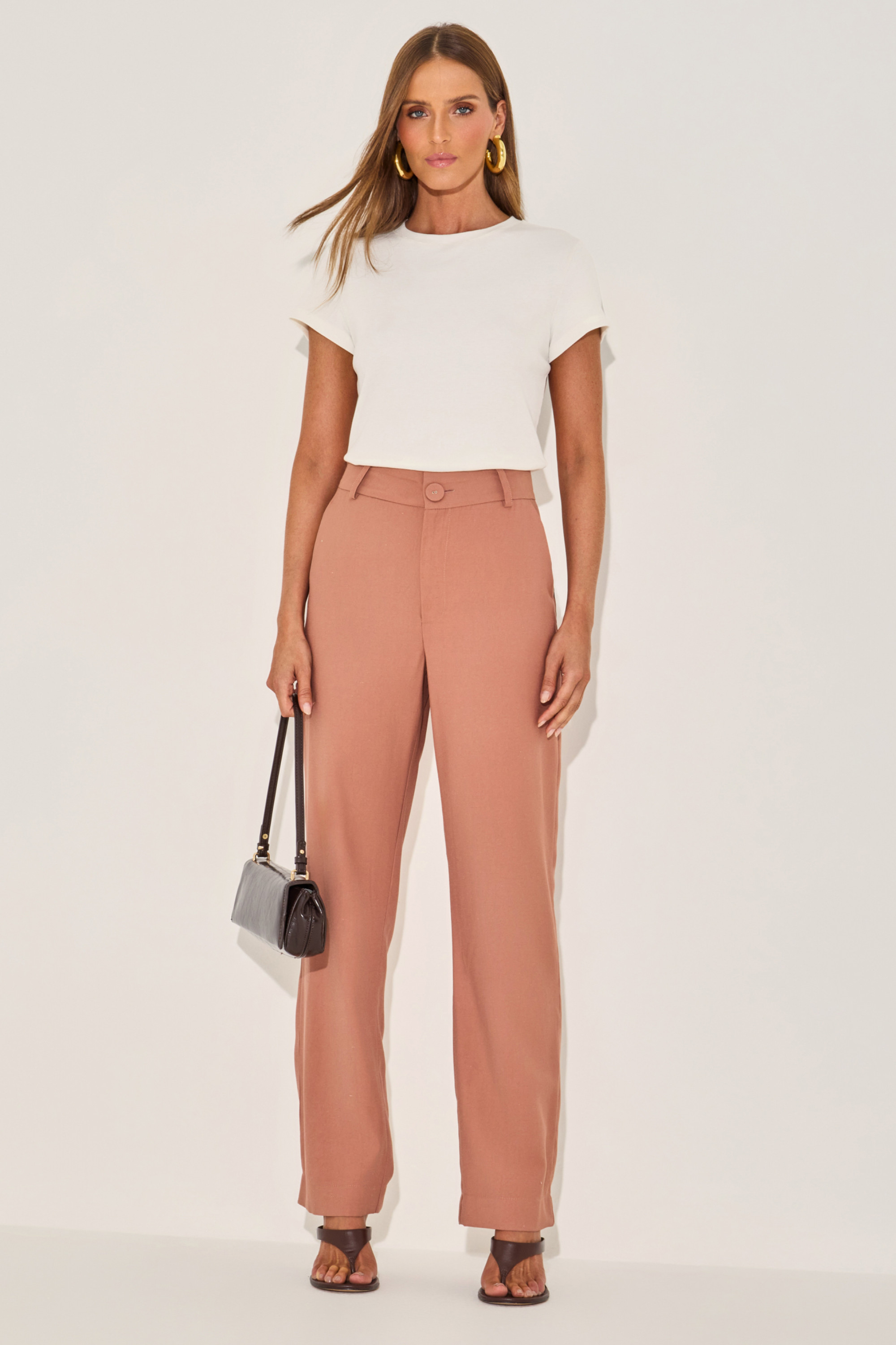 Calça Alfaiataria Elara Mocha 