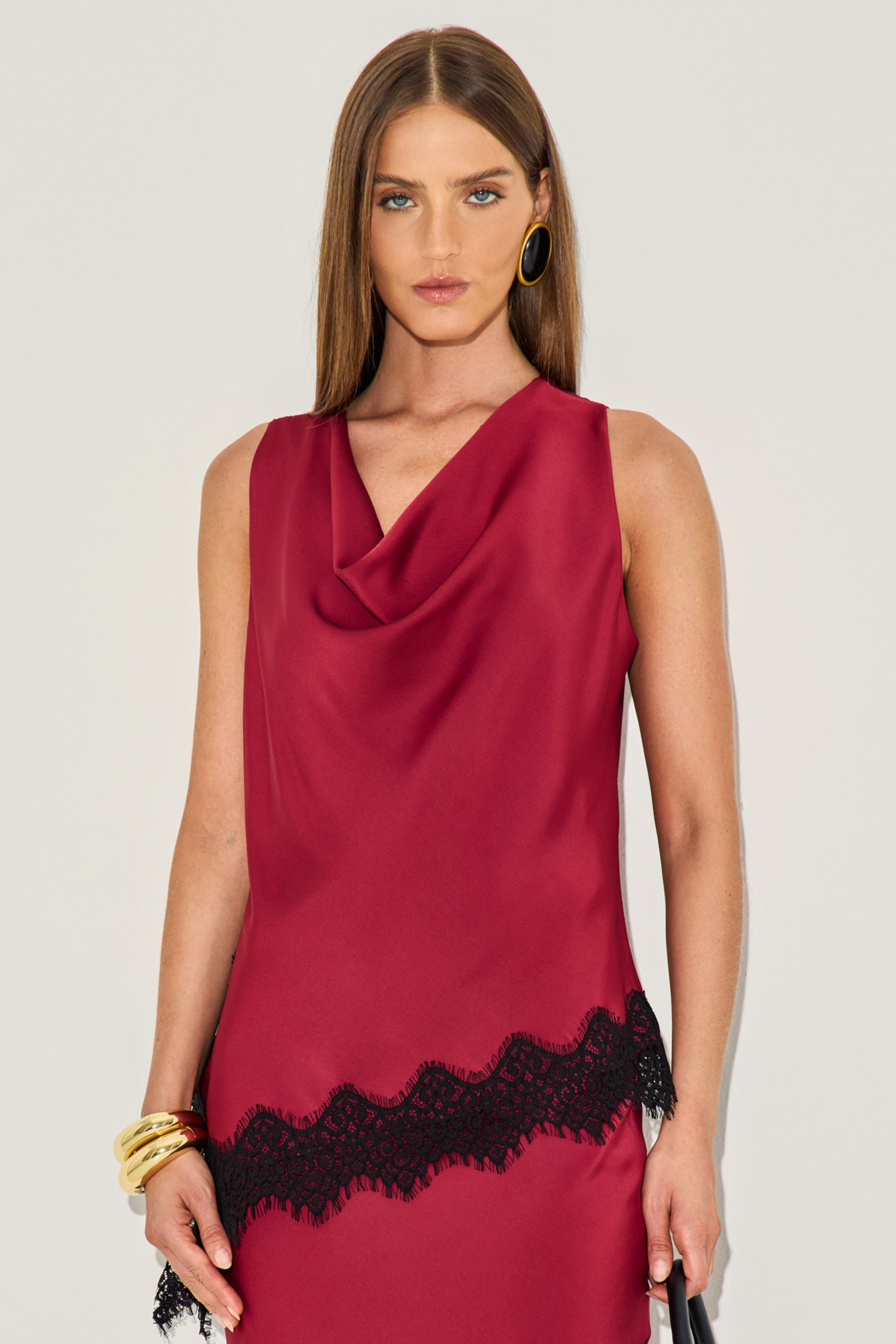 Blusa Crepe Yara Bordô