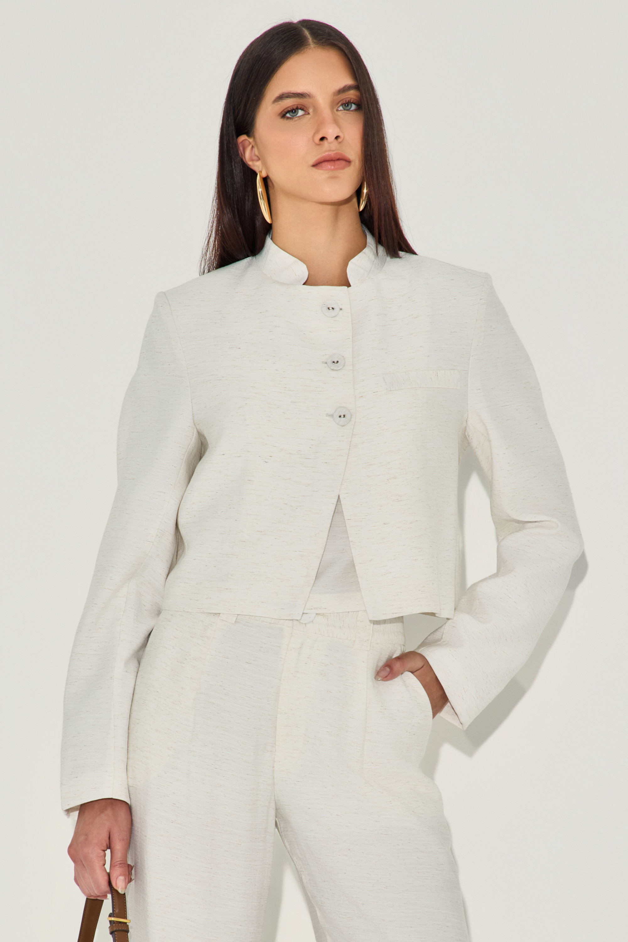 Casaco Linen Tábatha Cru