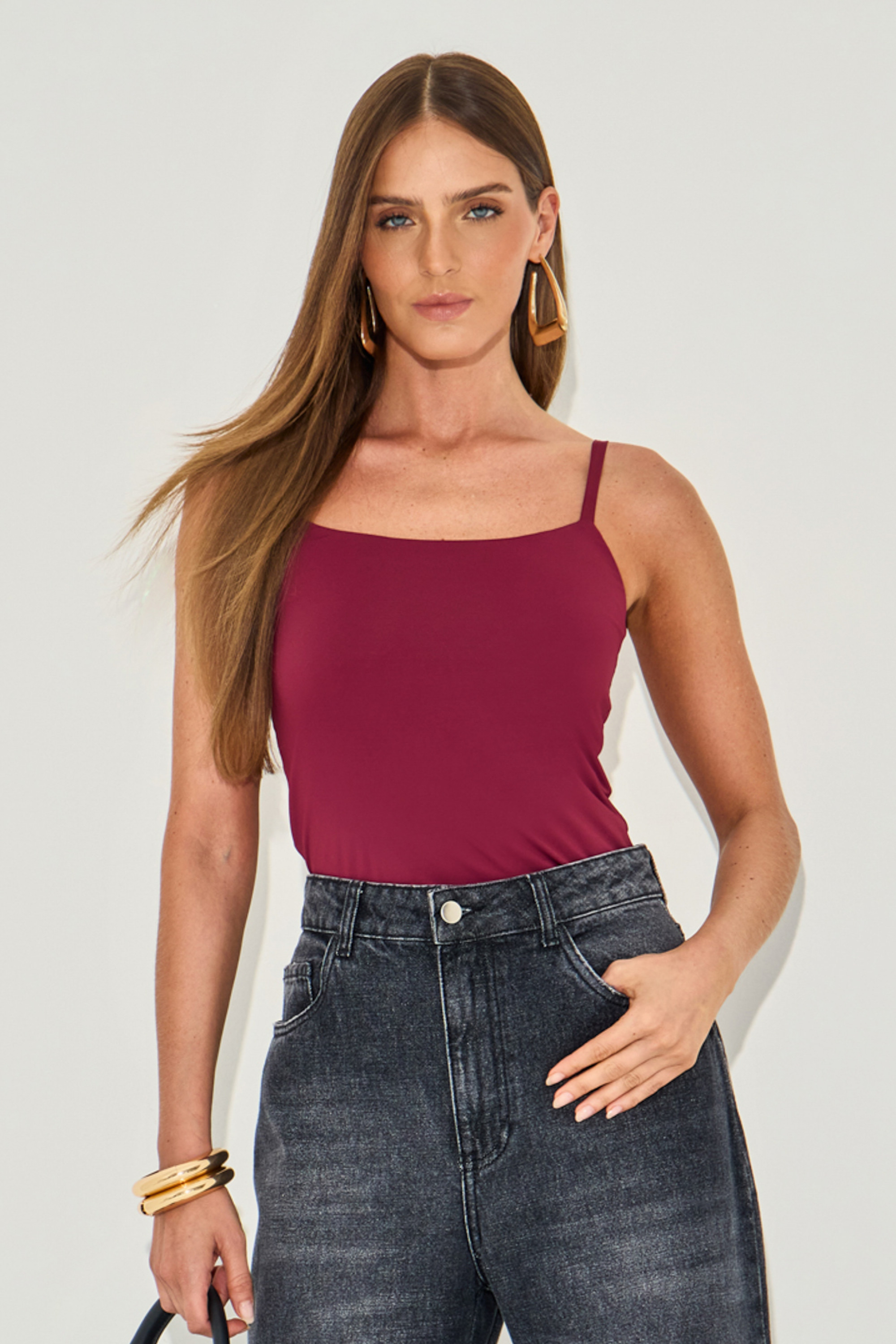 Blusa Básica Mari Bordô