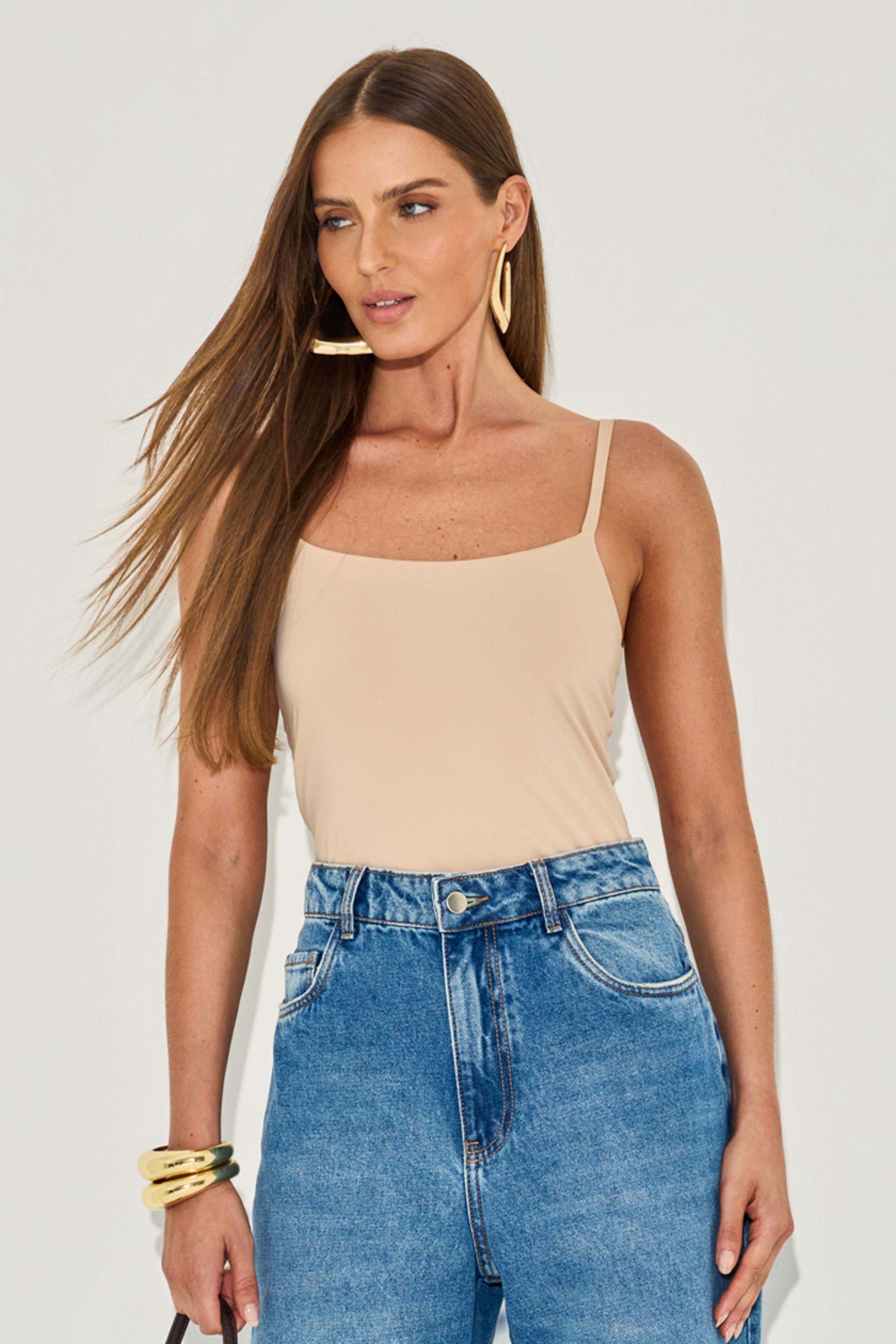 Blusa Básica Mari Bege