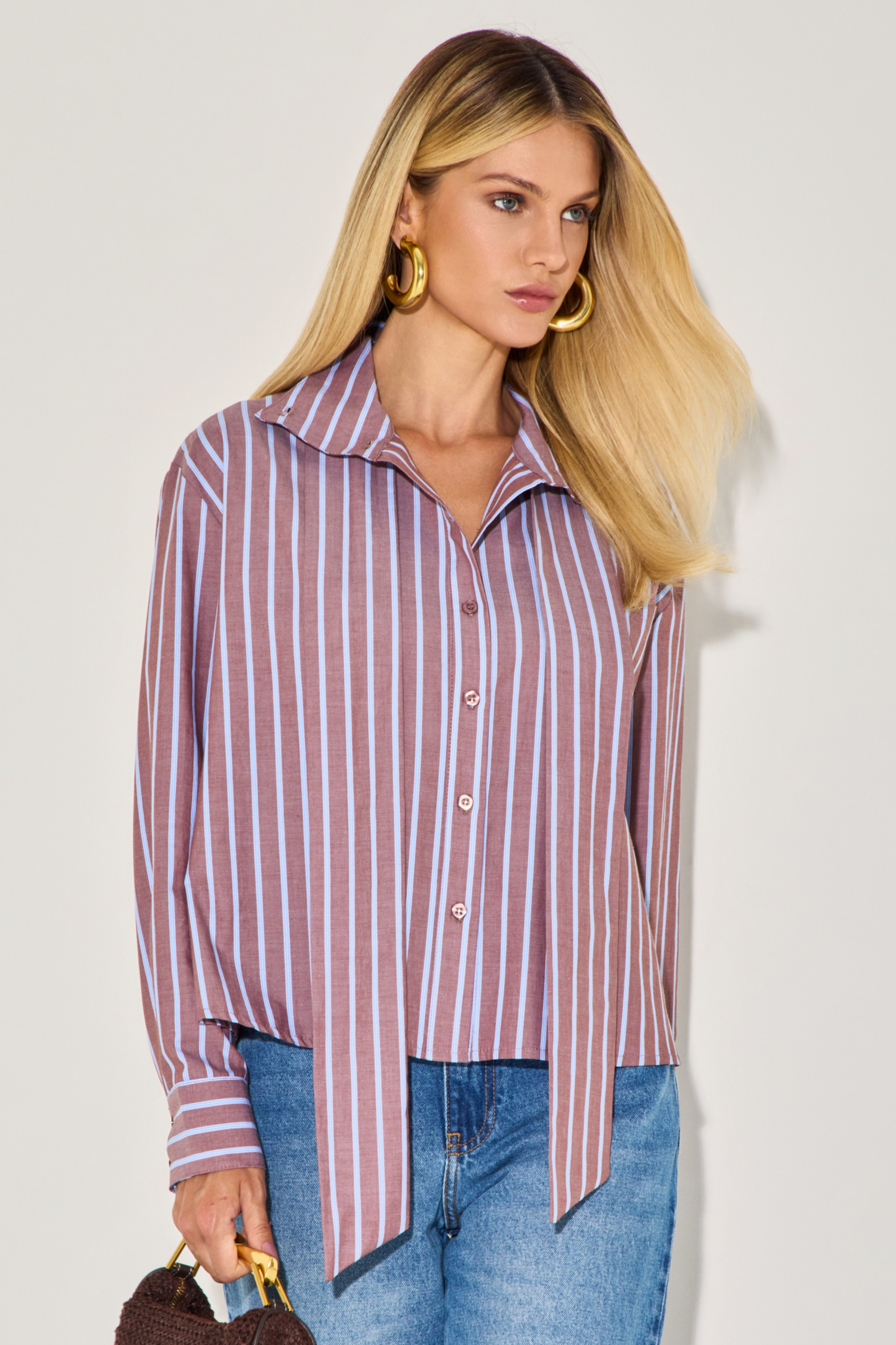 Camisa Listrada Desiré Azul