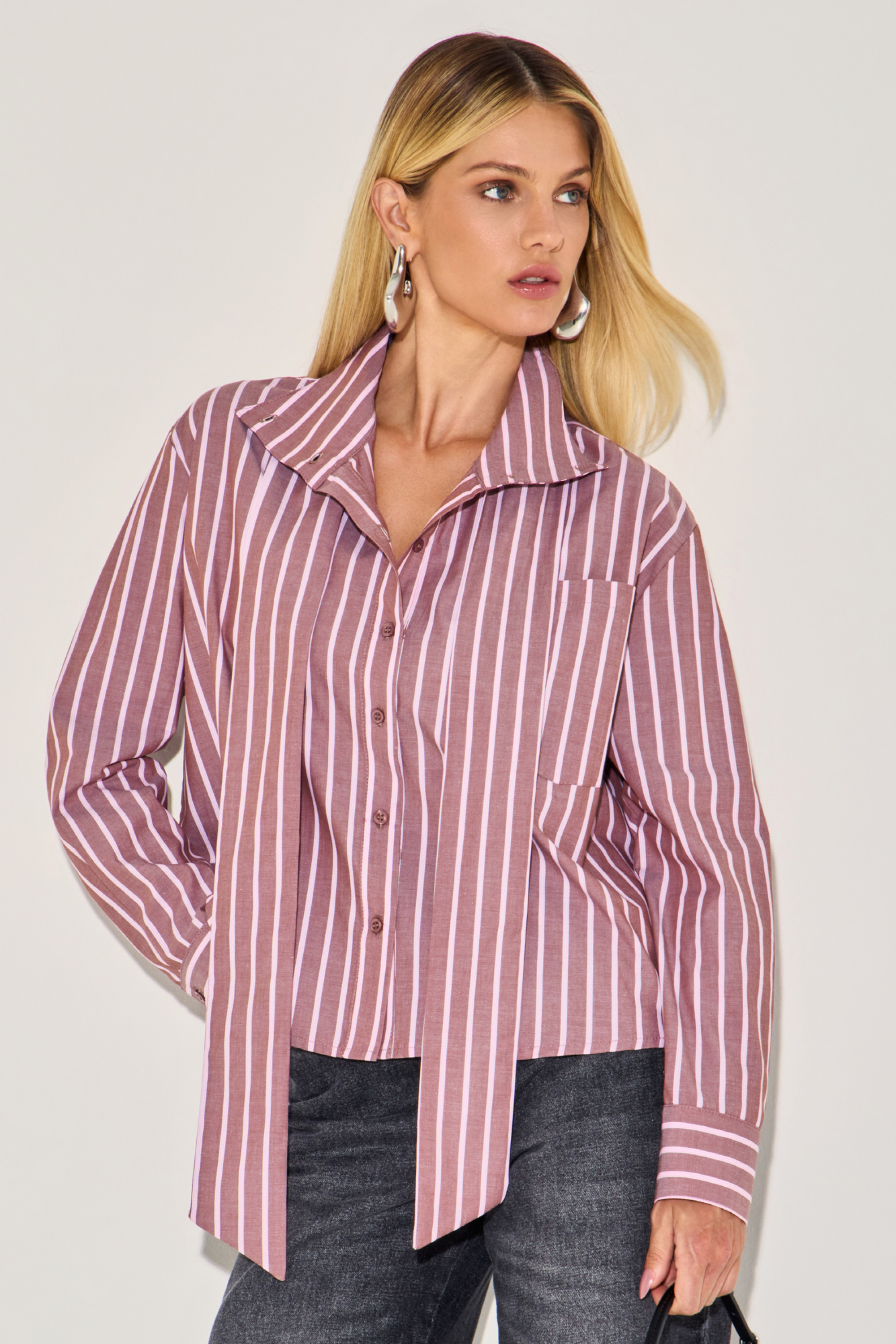 Camisa Listrada Desiré Rosa