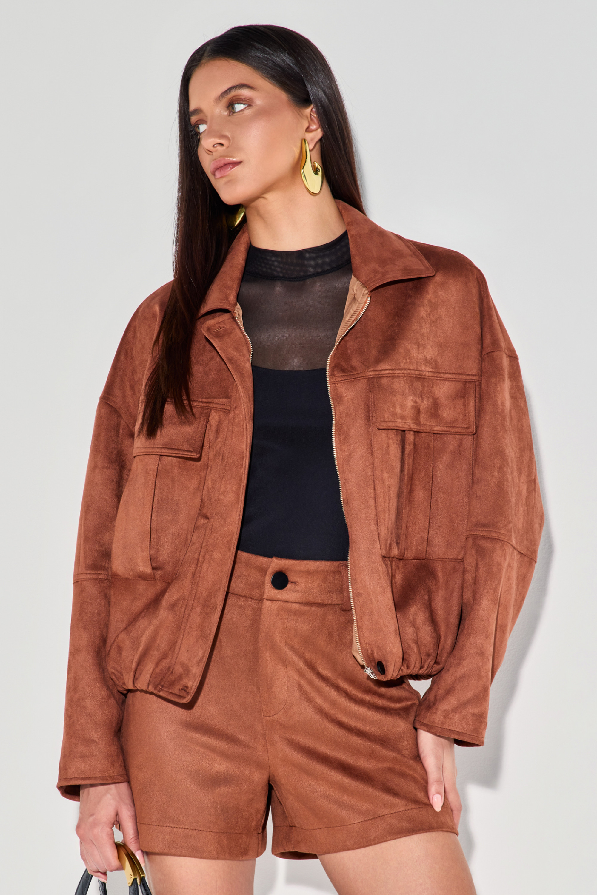 Jaqueta Suede Belinda Canela