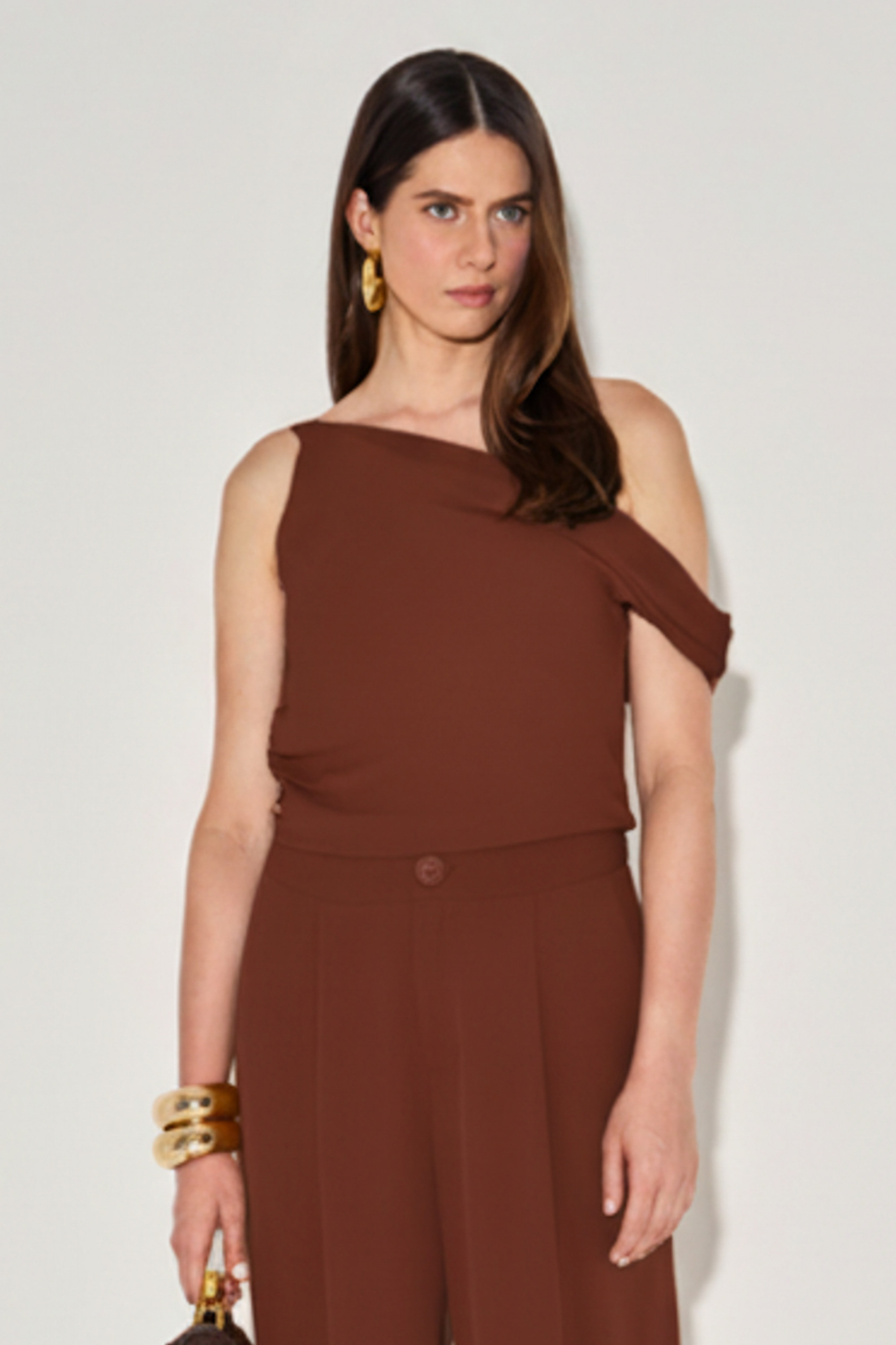 Blusa Alfaiataria Mille Chocolate