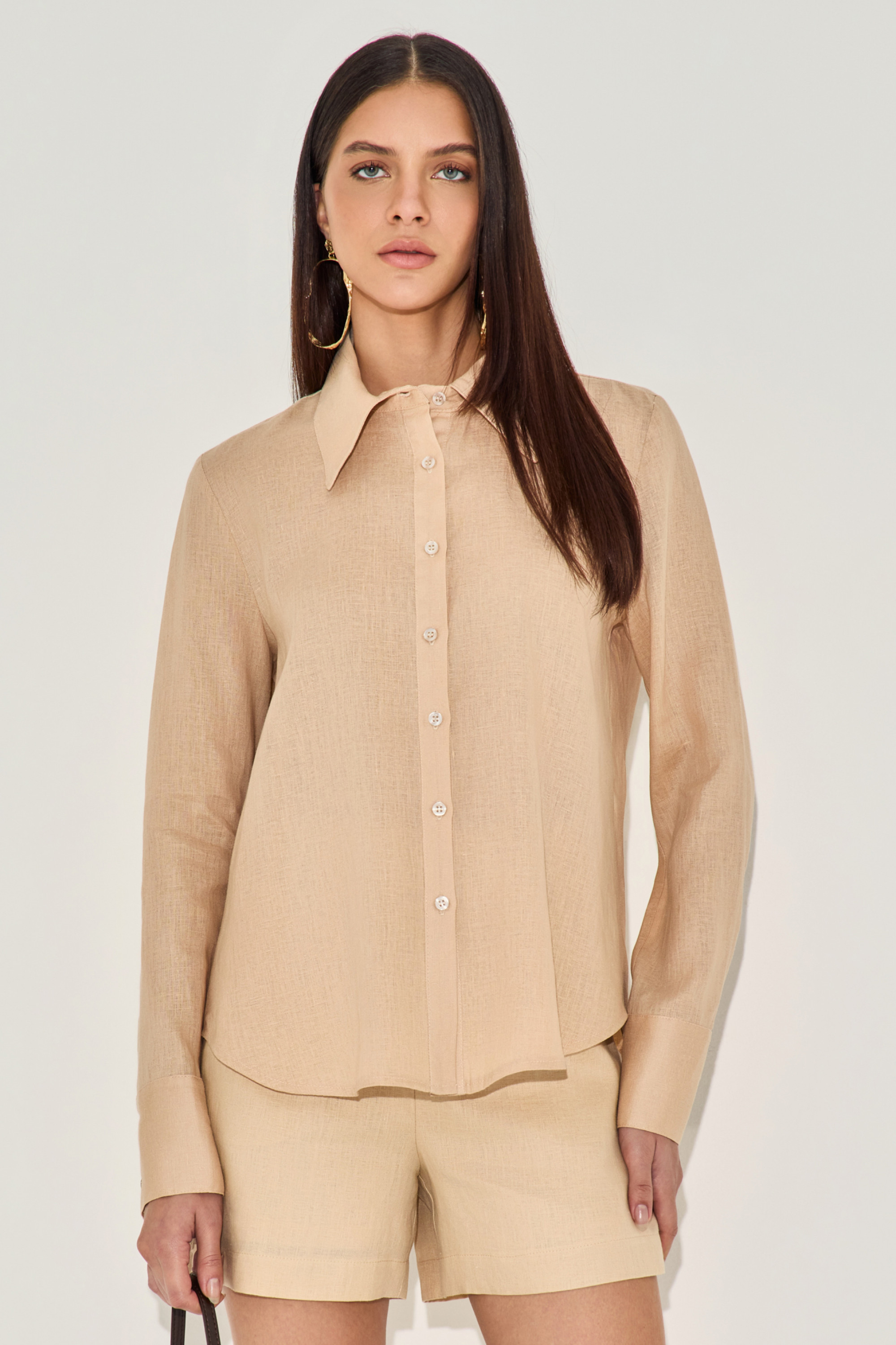 Camisa Linho Jessika Bege