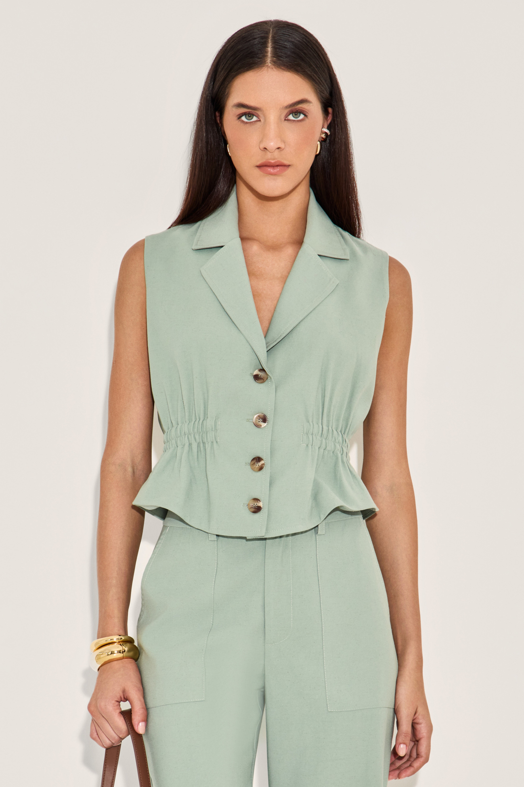 Colete Linen Neila Jade