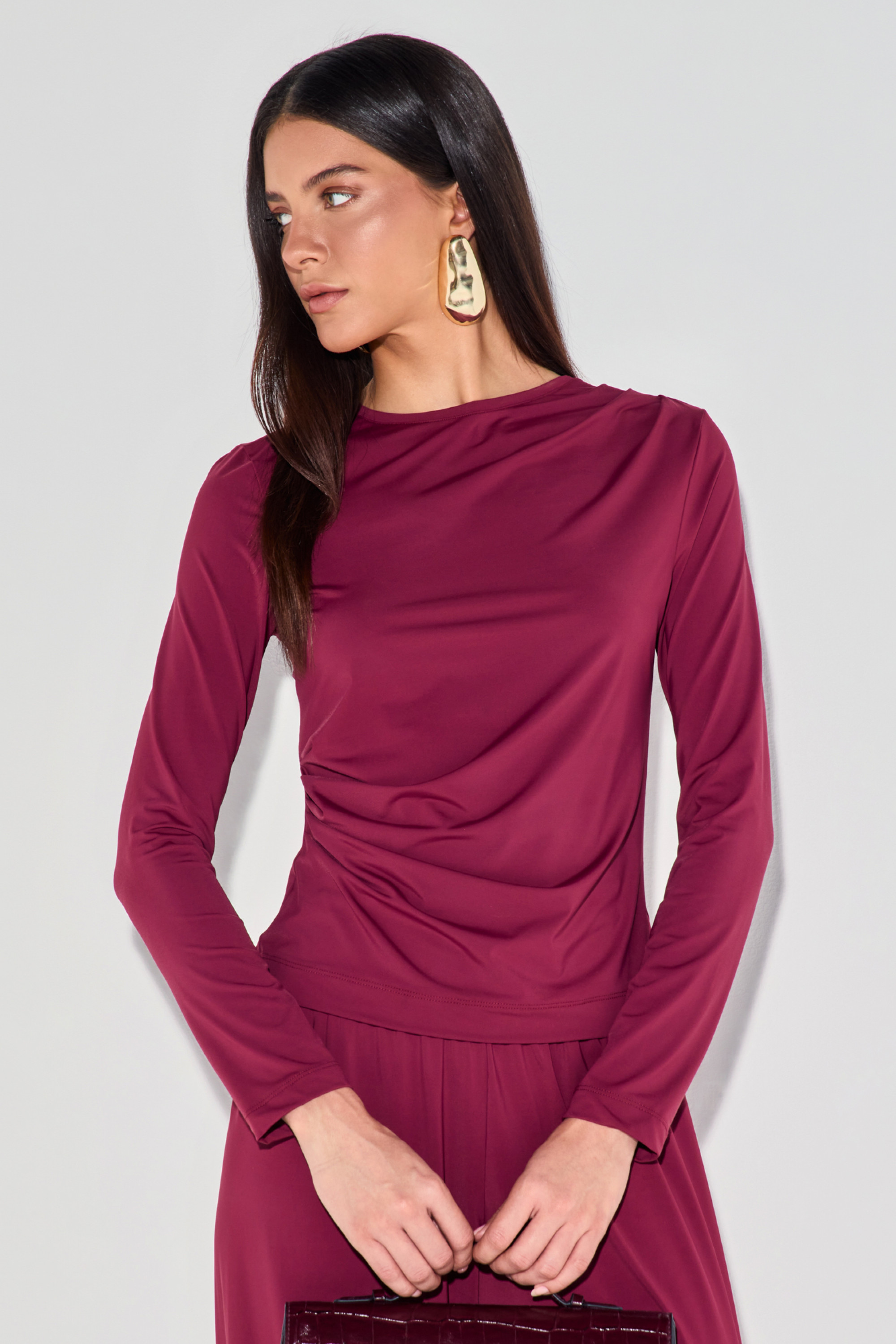 Blusa Malha Poliane Bordô