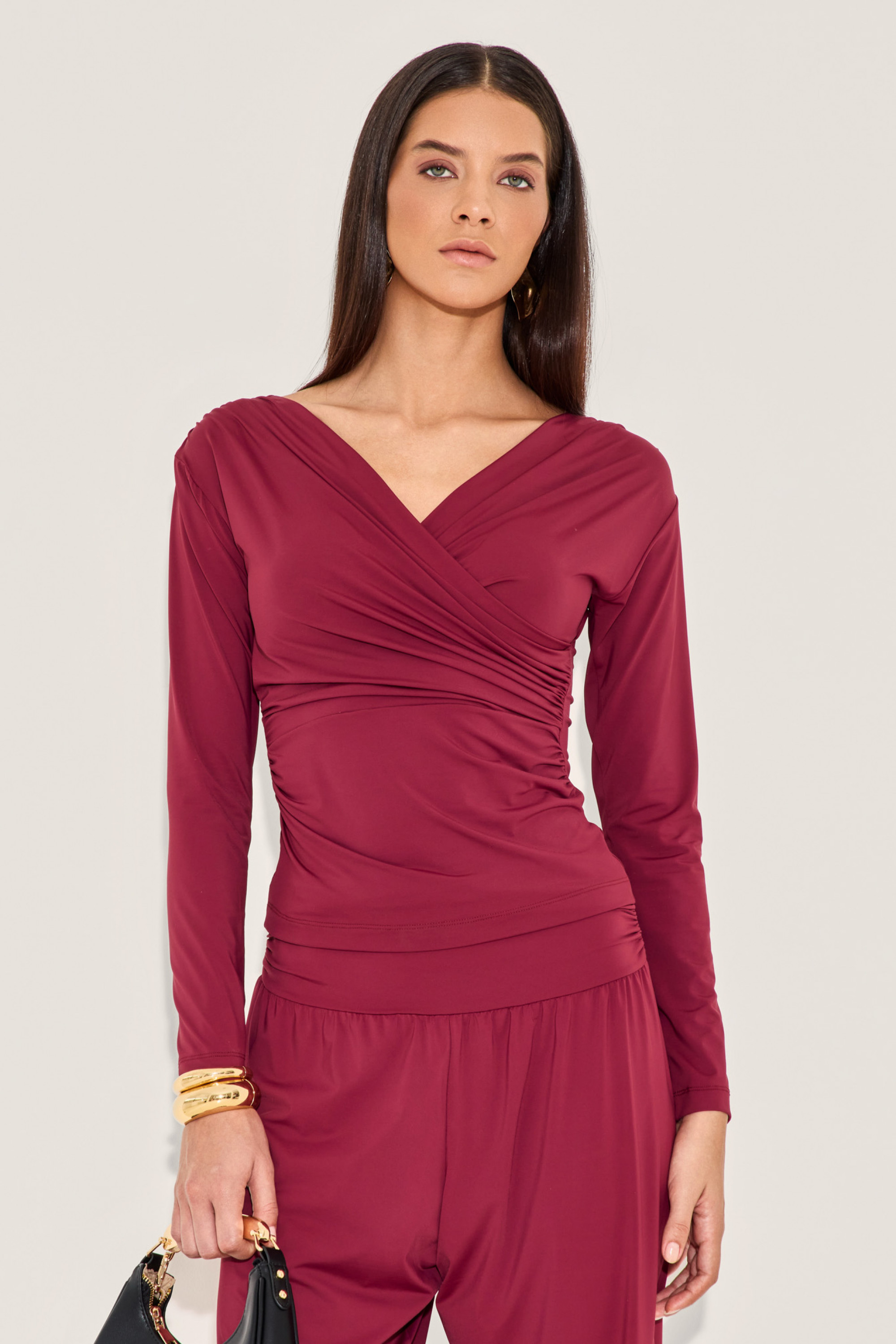Blusa Poliamida Jenna Bordô