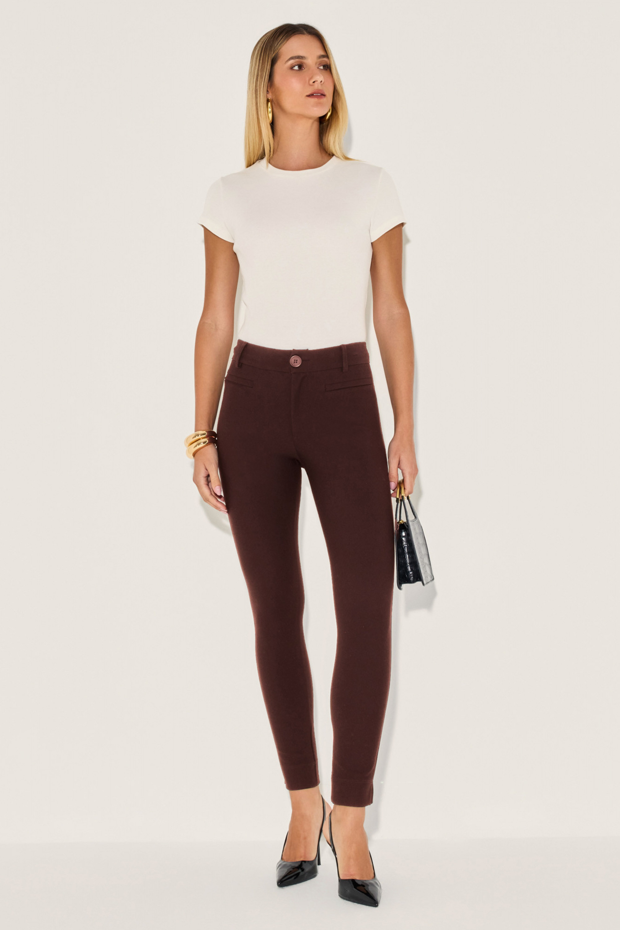 Calça Power Elina Chocolate