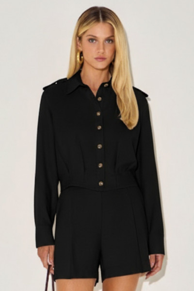 Camisa Alfaiataria Keilla Preto