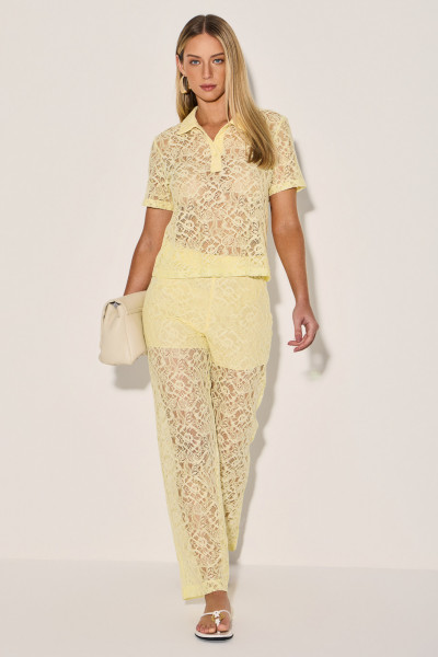 Calça Renda Lira Amarelo