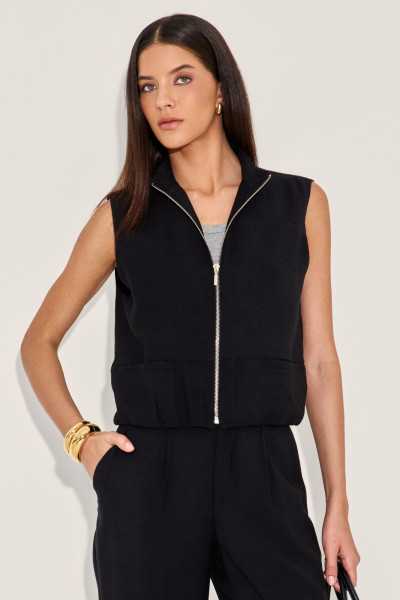 Colete Linen Eloiza Preto