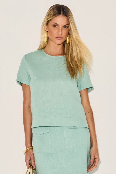 Blusa Linho Bela Verde Menta
