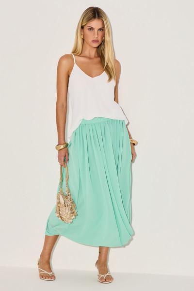 Saia Chiffon Mayra Verde 