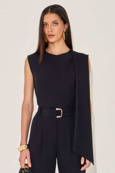 Blusa Alfaiataria Thai Preto 
