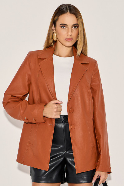 Blazer PU Lorena Telha