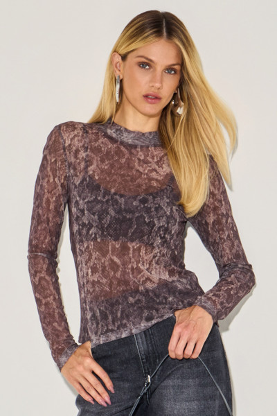 Blusa Tule Zara Marrom 