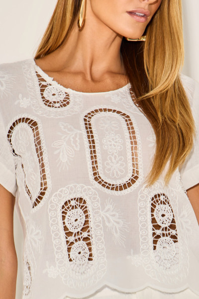 Blusa Renda Luna Off White 
