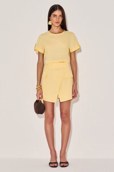 Shorts Linho Ceci Amarelo