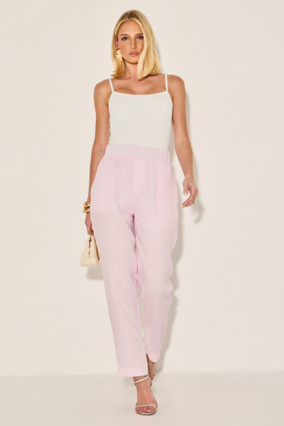 Calça Linho Rubia Quartzo Rosa
