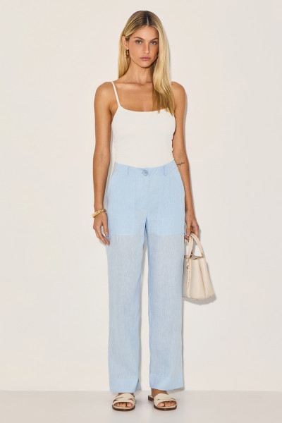 Calça Linho Laura Azul Céu 