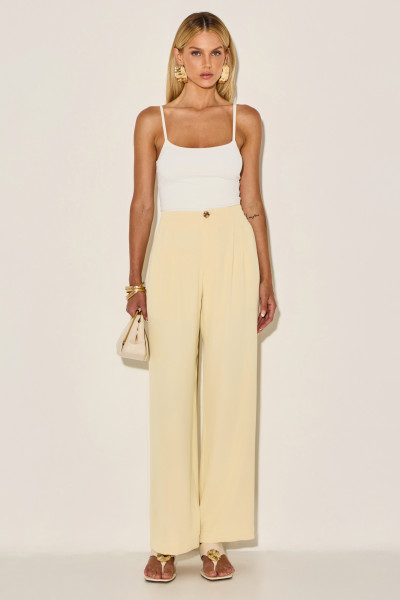 Calça Alfaiataria July Amarelo Claro 