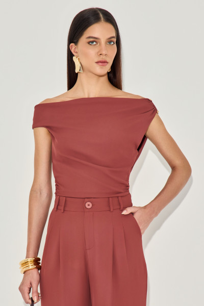 Blusa Alfaiataria Valesca Canela 