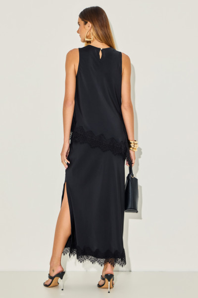 Saia Crepe Yara Preto 