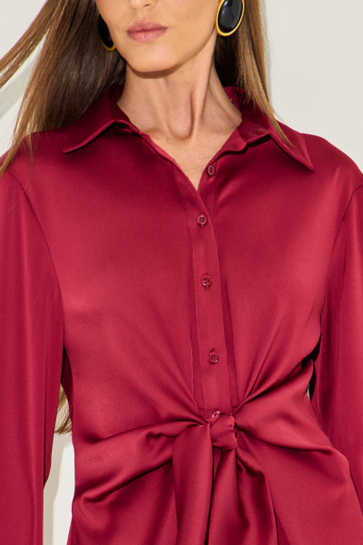 Camisa Crepe Bete Bordô