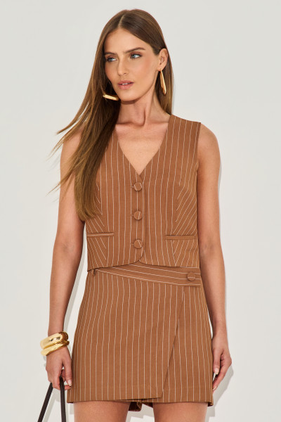 Colete Alfaiataria Akemi Mocha