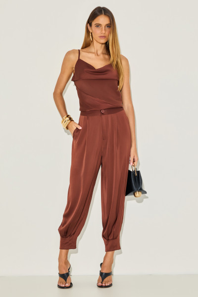 Calça Crepe Gaby Chocolate