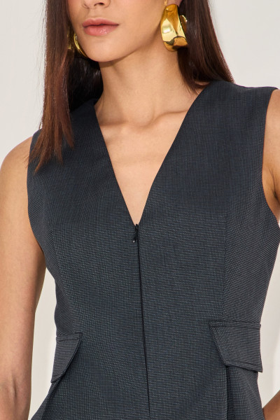 Blusa Alfaiataria Xadrez Lumi Preto 