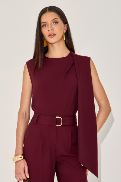 Blusa Alfaiataria Thai Bordô
