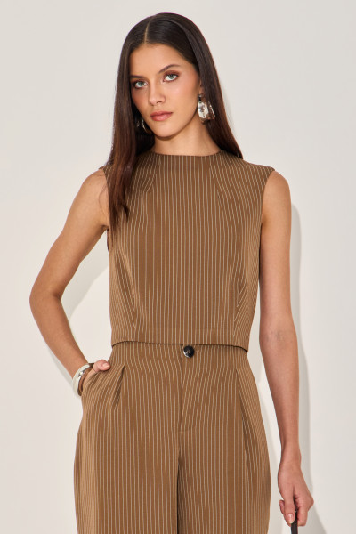 Blusa Risca Jeanne chocolate 