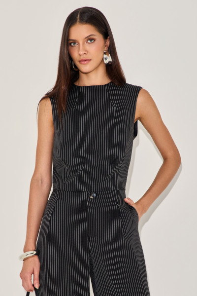 Blusa Risca Jeanne  Preto 