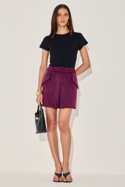 Shorts Suede Violette Açaí