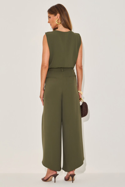 Calça Alfaiataria Fabiula Verde Militar
