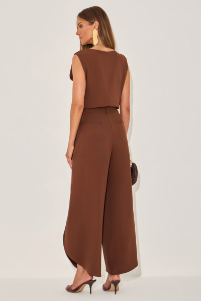 Calça Alfaiataria Fabiula Chocolate