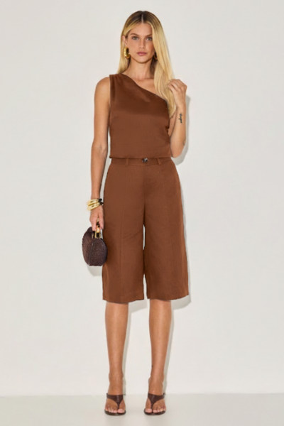 Blusa Linho Lilian Marrom 