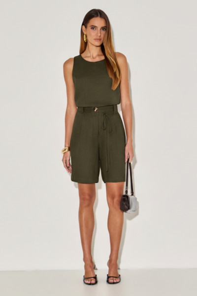 Blusa Linho Adrielle Verde Militar