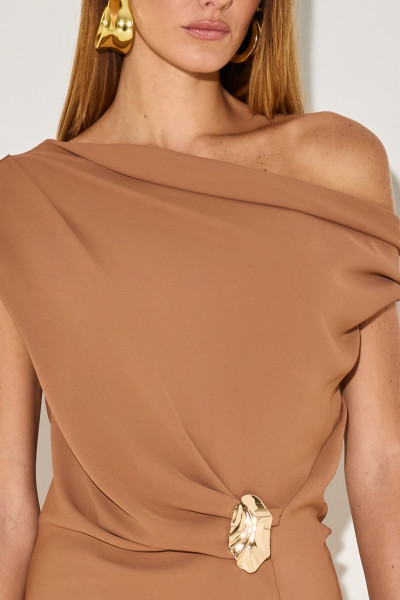 Blusa Alfaiataria Cecy Caramelo