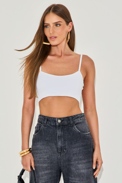 Top Básico Sandra Off White