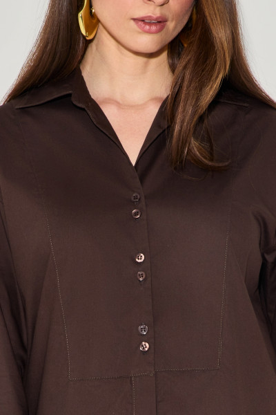 Camisa Tricoline Geiza Café