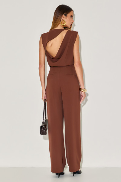 Calça Alfaiataria Nisha Chocolate